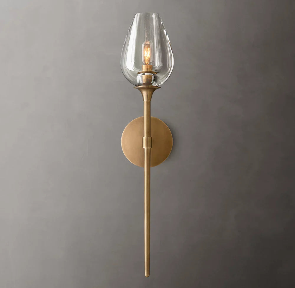 Tulip Grand Wall Light - 5"W x 7"D x 24"H, Bathroom Wall Sconce, detail 5