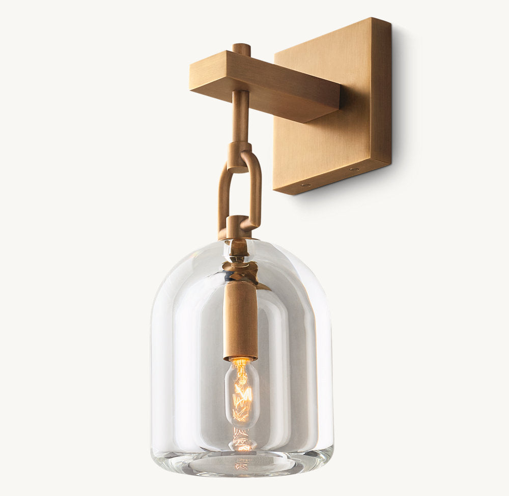 Botanist Cloche Wall Light, Bedroom Wall Sconce, detail 7
