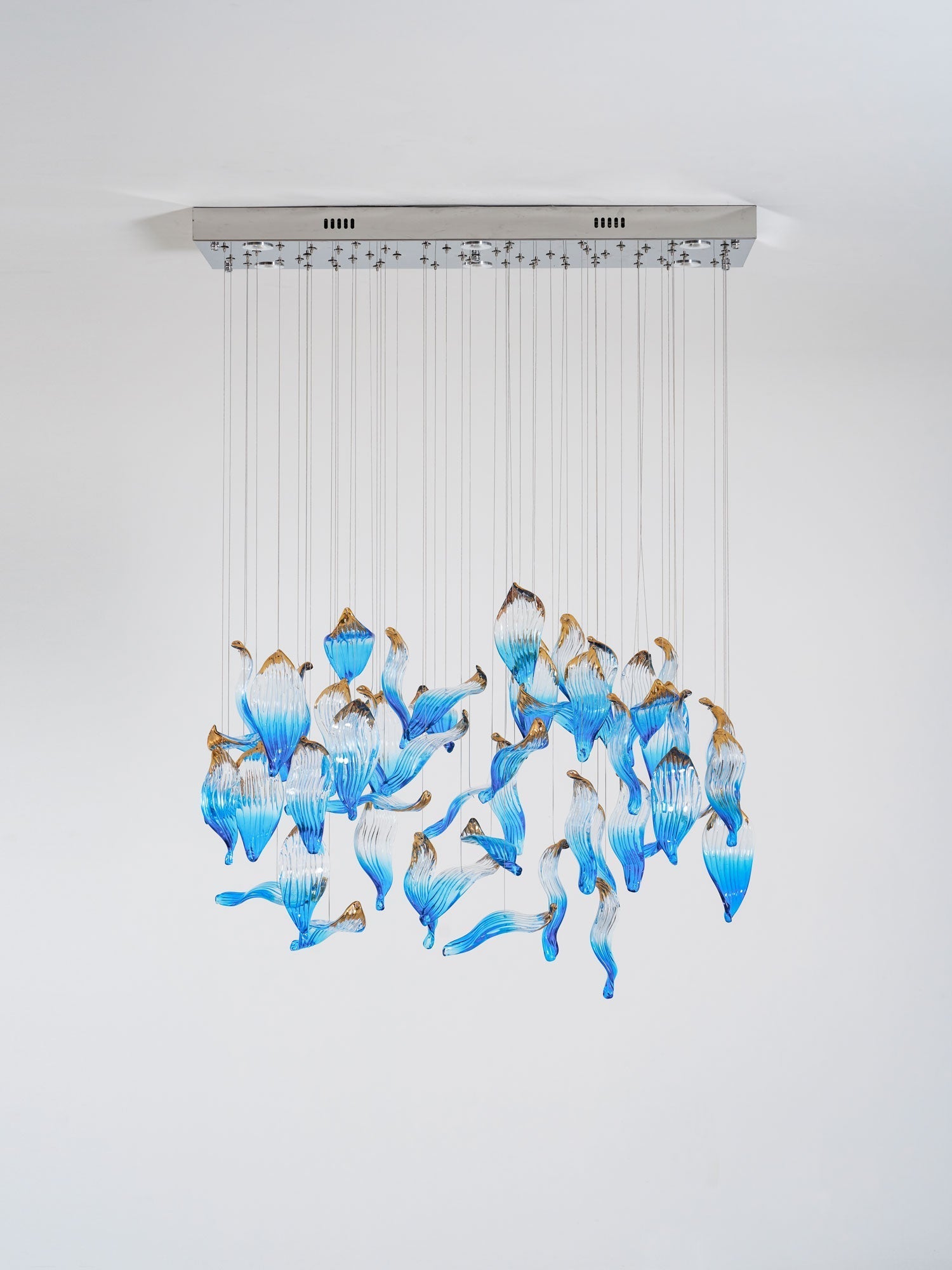 Ocean Drift Blown Glass Customizable Chandelier