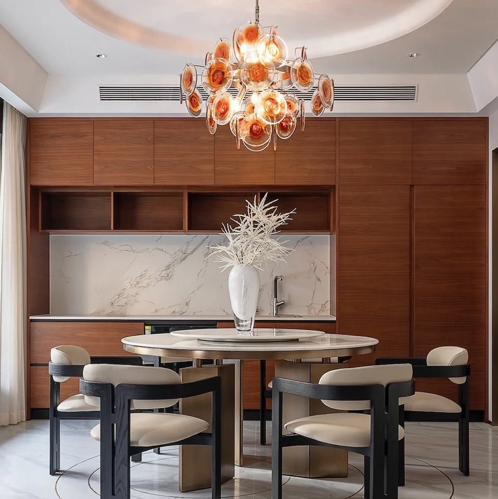 Chandelier detail image with finish, structure, and proportion visible