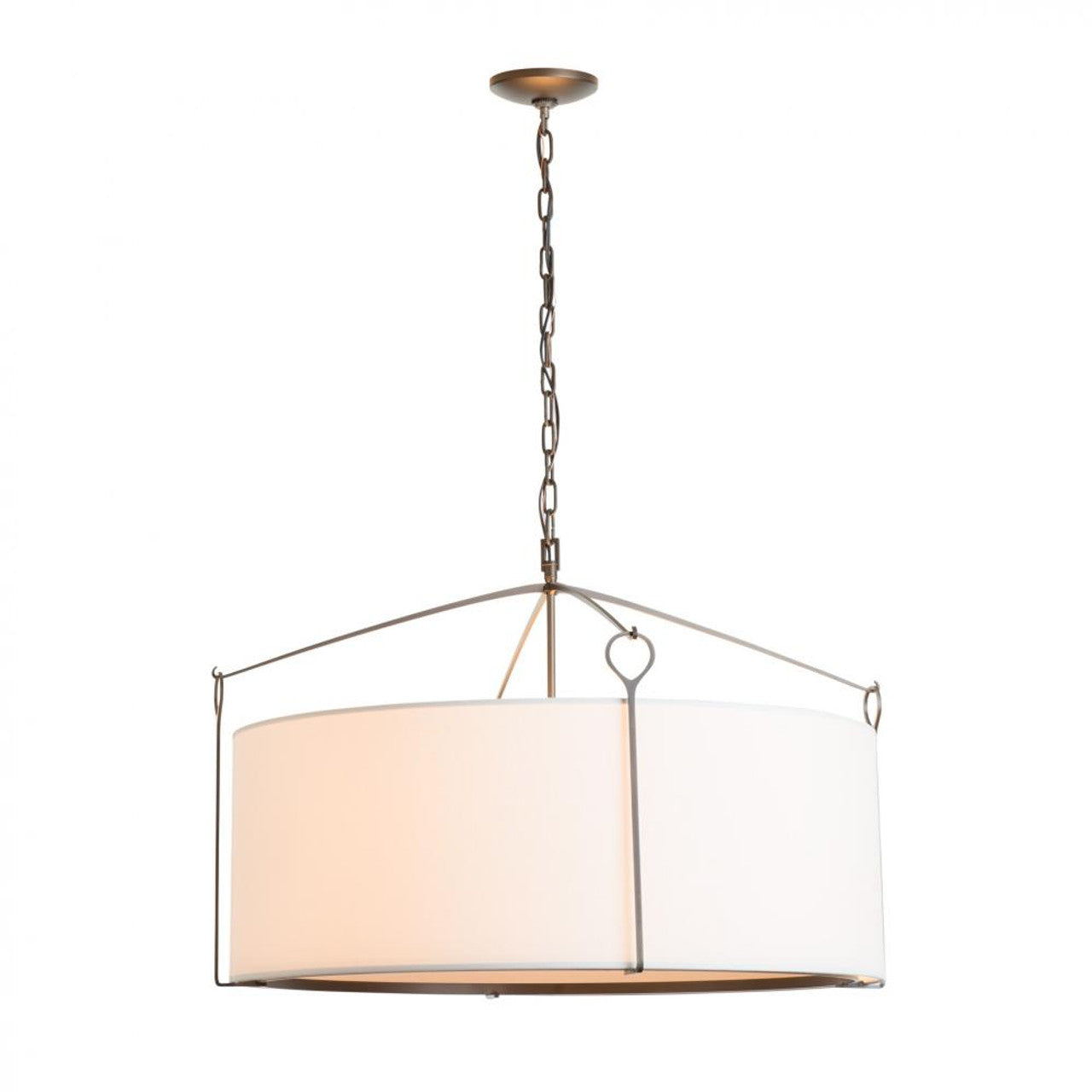 Bow Pendant, 4-Light, Vintage Platinum, Flax Shade, 30"W (104255-SKT-82-SE2899 4RY4NZ)