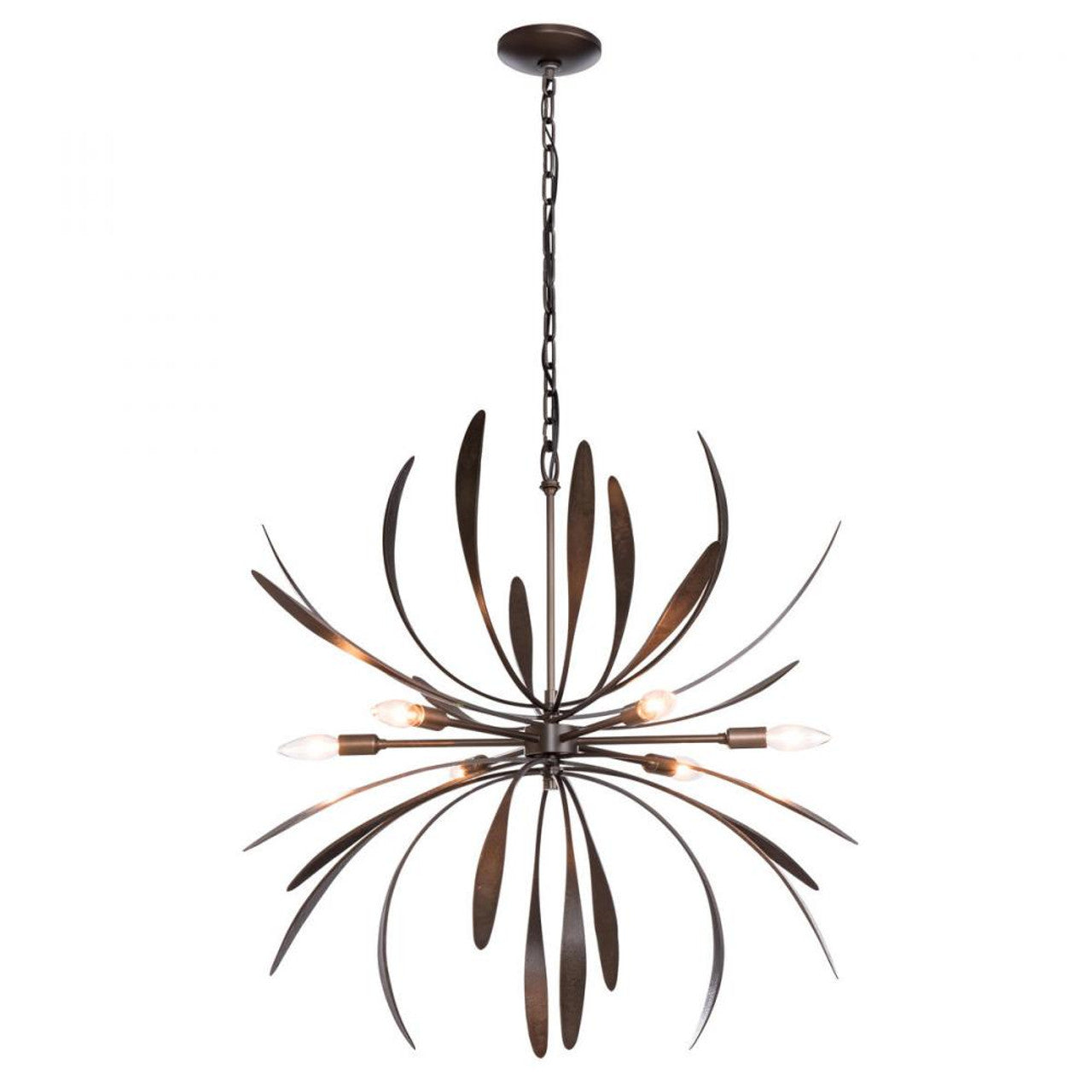 Constellation Chandelier, 8-Light, Sterling, Opal and Clear Glass, 34"W (104305-SKT-85-ZU0323 5D0PR9)