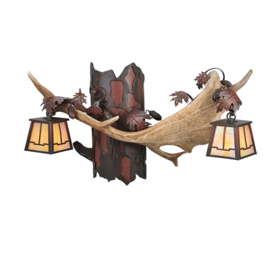 Fallow 2-Light Double Sconce with Mica Glass