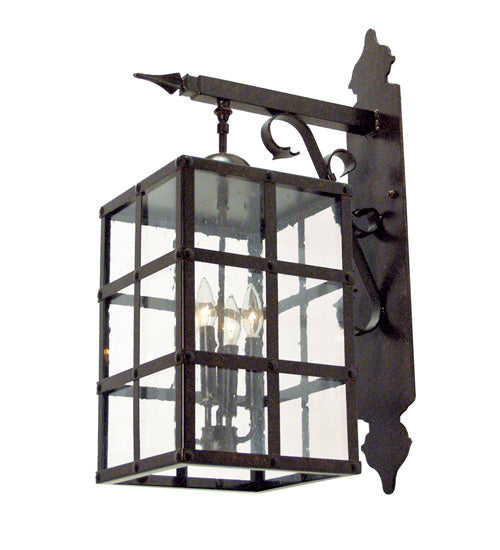 Baretta 4-Light 30.00" Antique Iron Gate Wall Sconce front view