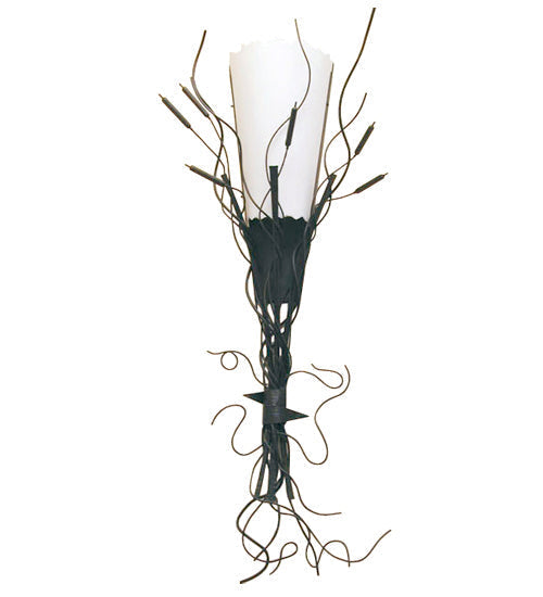 Cattail 1-Light 48.00" Blackwash Wall Sconce front view