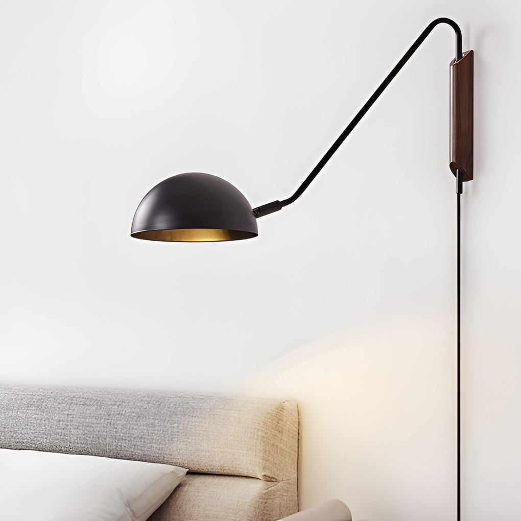 Adjustable Creative E26 Nordic Pivot Arm Wall Light, Bedroom Wall Sconce, detail 8