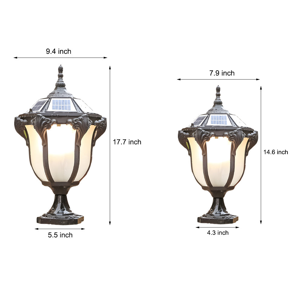 14.6-/17.7-inch H Black/Bronze Solar Light