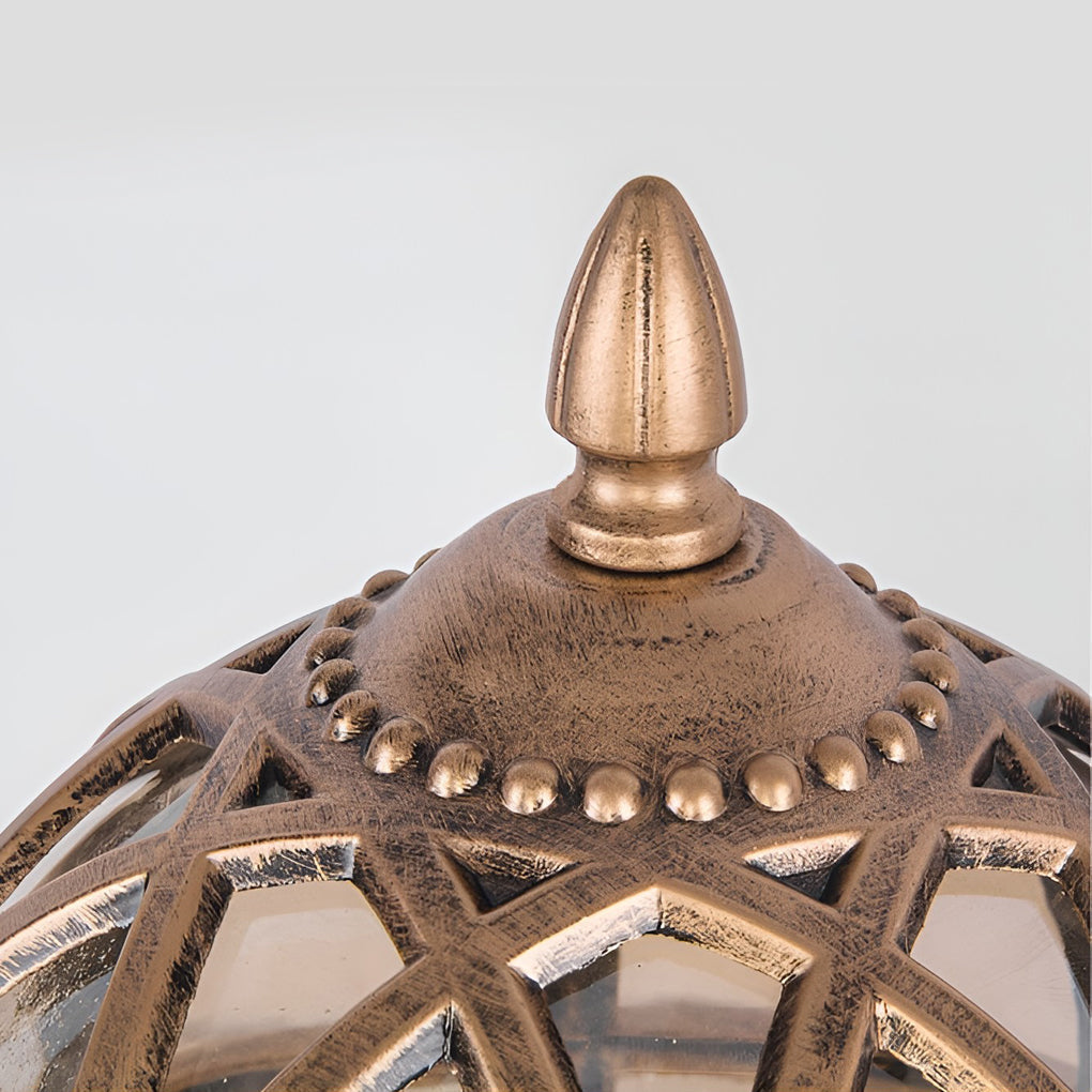 Round Glass E26 Waterproof European Post Caps Lights