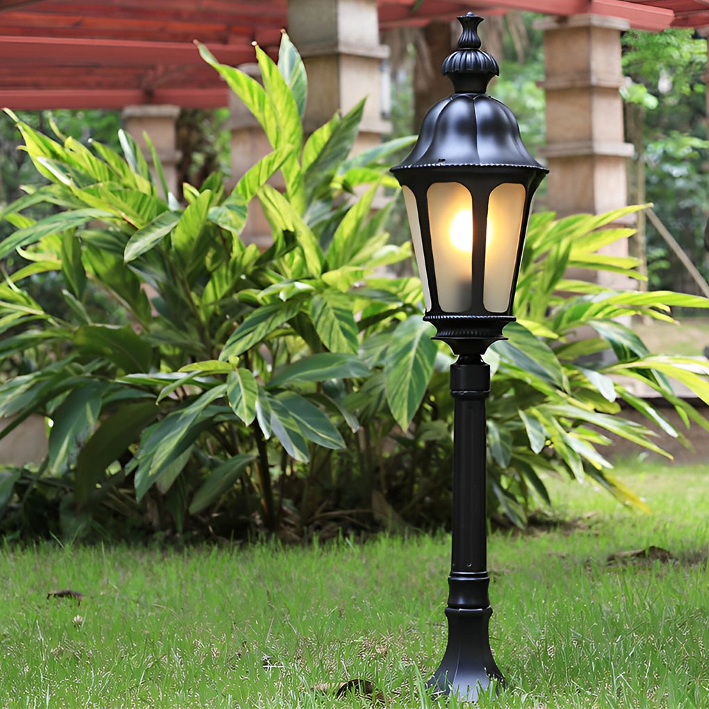 Exterior Waterproof LED Black European-style Lawn Lights Path Lamp Post, outdoor light, main view, Tianguang Select
