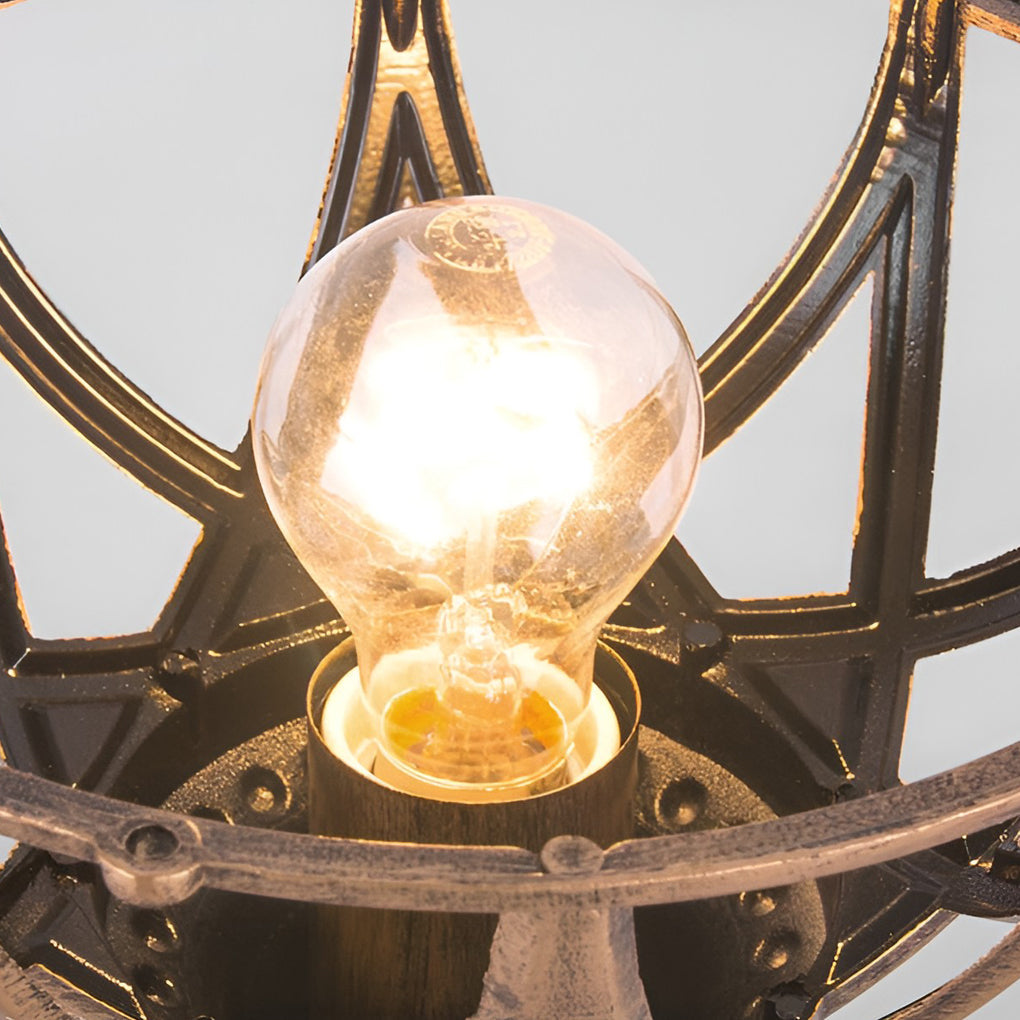 Round Glass E26 Waterproof European Post Caps Lights