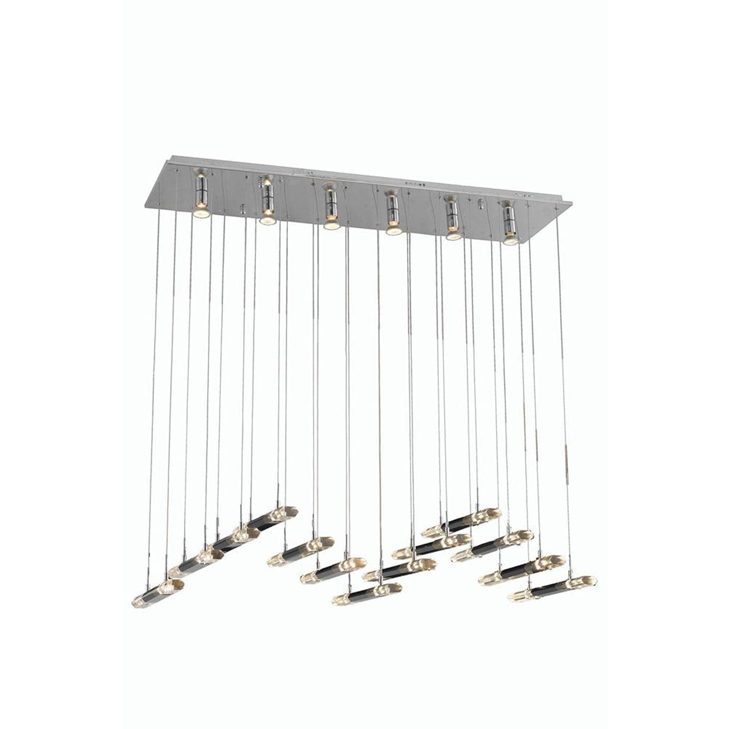 Alpha Chrome 26-Light Chandelier with Elegant Cut