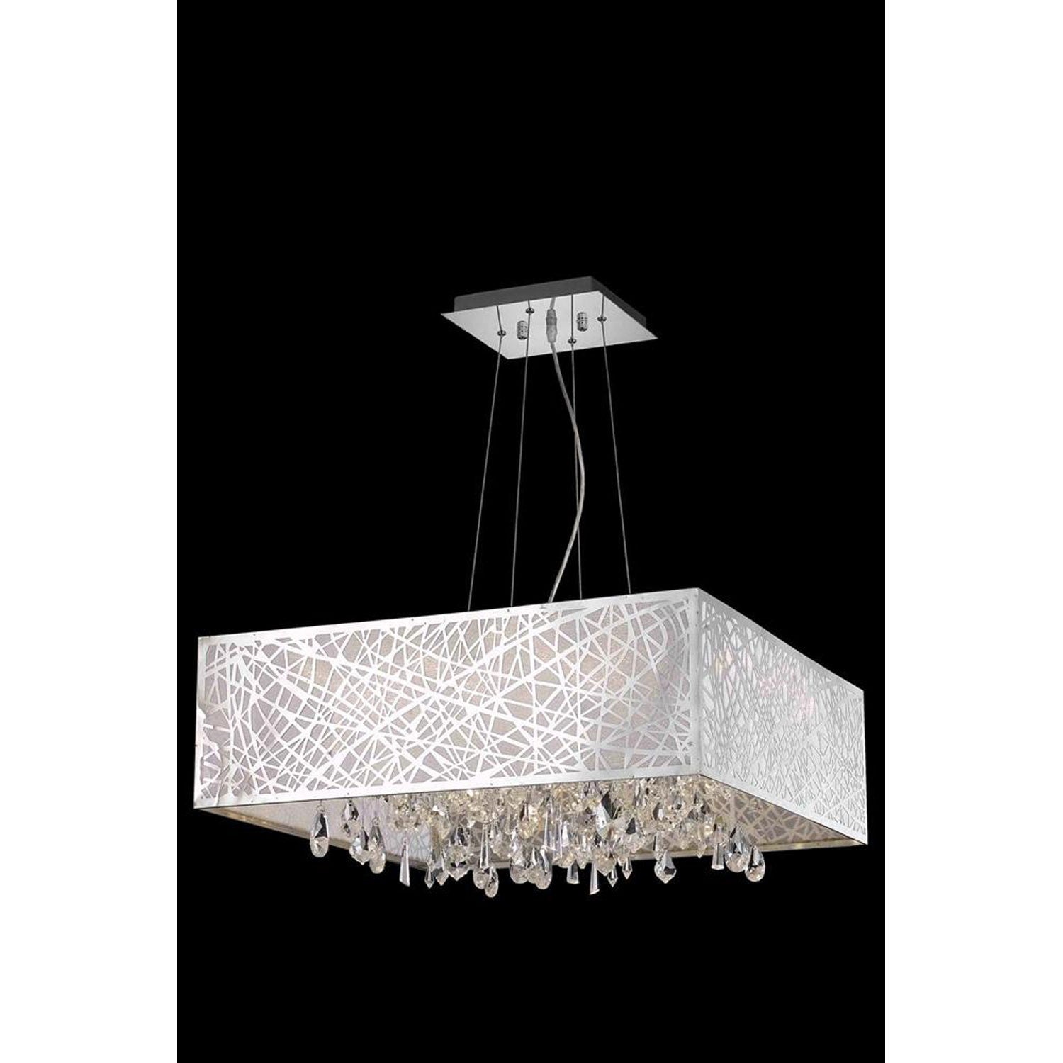 Mirage Chrome Nine-Light Pendant with Royal Cut Crystal