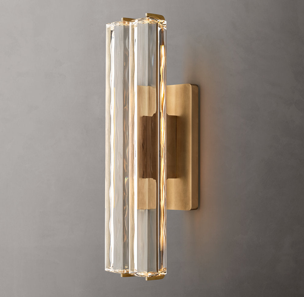 Audubon Crystal Double Wall Light, Hardwired Wall Sconce, detail 7