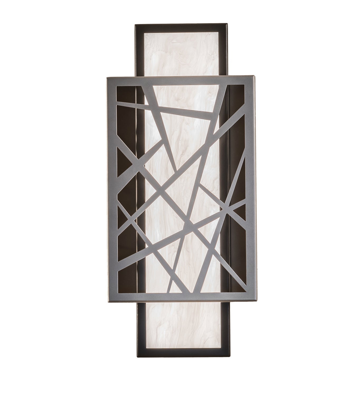18.00" Nickel & Timeless Bronze LED Wall Sconce front view