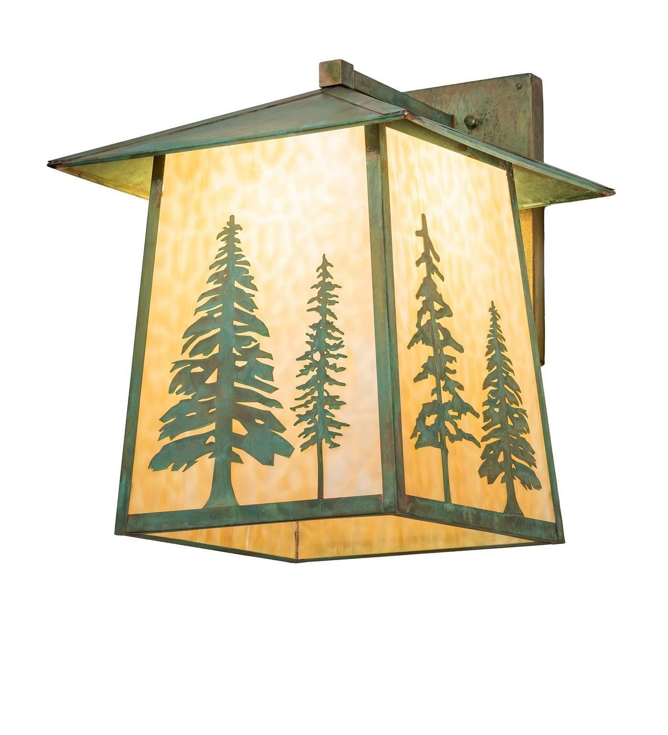 1-Light 20.00" Verdigris Wall Sconce front view