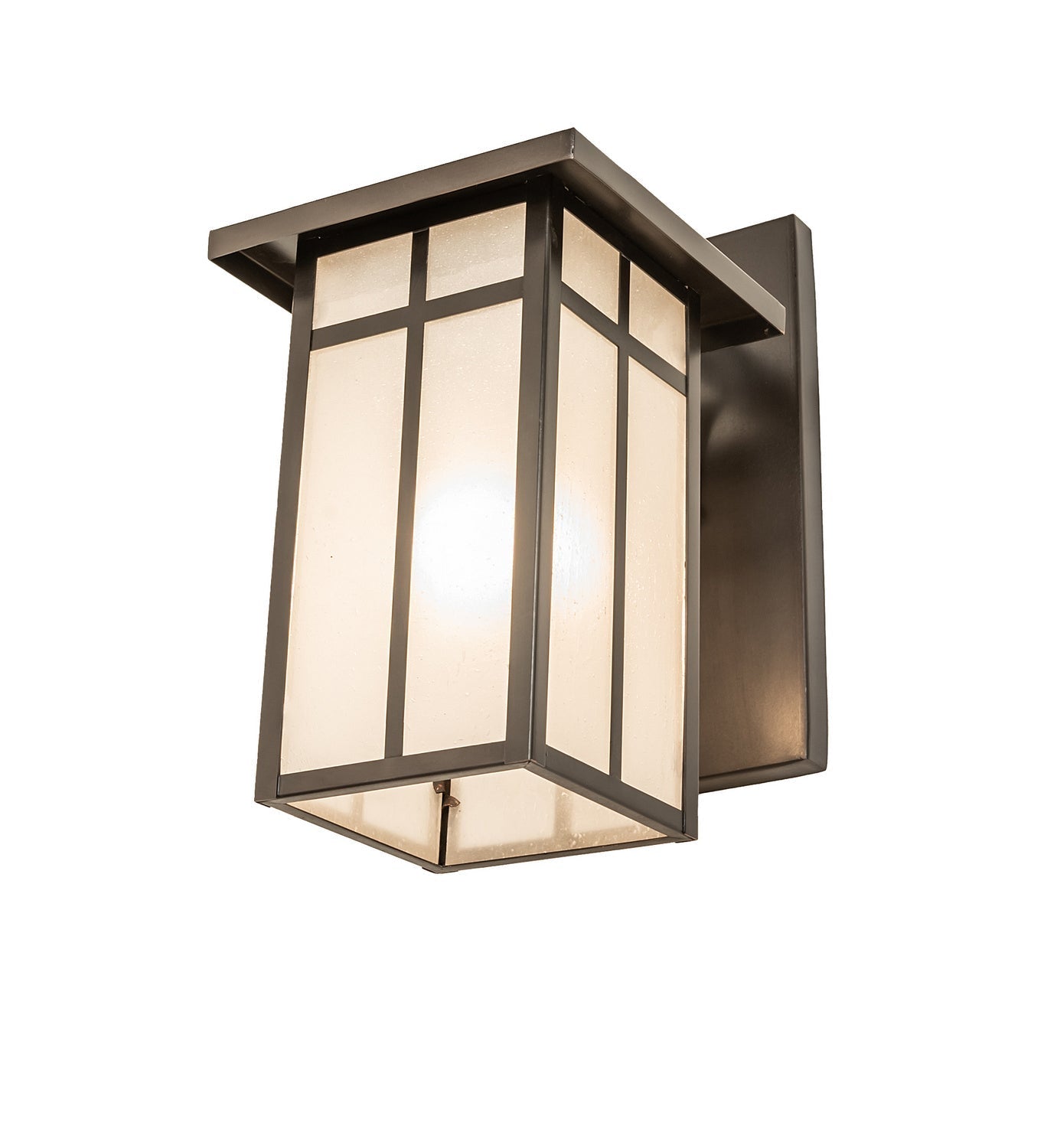 1-Light 12.50" Craftsman Brown On Copper Wall Sconce front view
