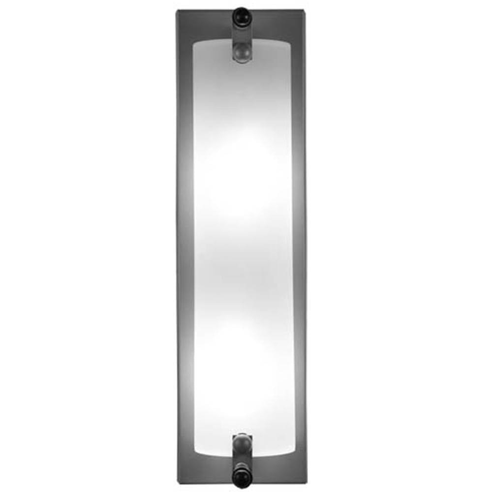 2-Light 2-Light 21.00" Black Metal LED Wall Sconce front view
