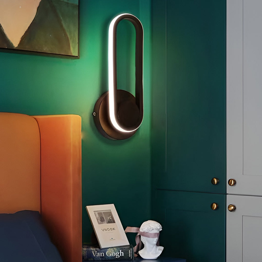 330° Rotatable Rounded Box LED Nordic Wall Light, Bedroom Wall Sconce, detail 9