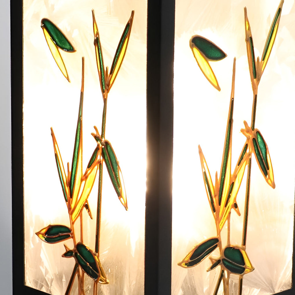 Square Landscape Pattern LED Vintage Solar Exterior Path Lights Post Lights, Outdoor Wall Light, detail 12