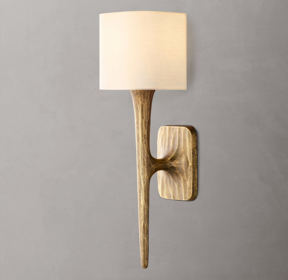Thaddeus Shaded Wall Light, Bathroom Wall Sconce, 1"D x 6"H