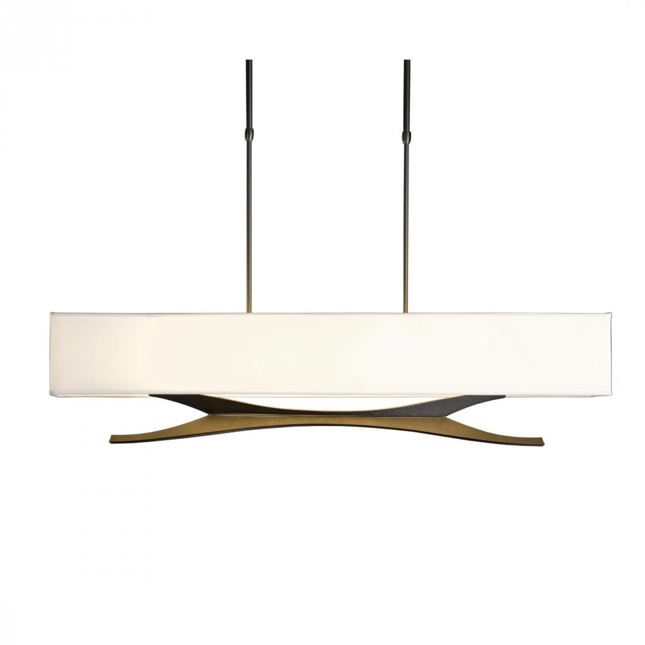 Otto Pendant, 2-Light, Short Height, Brass with Black