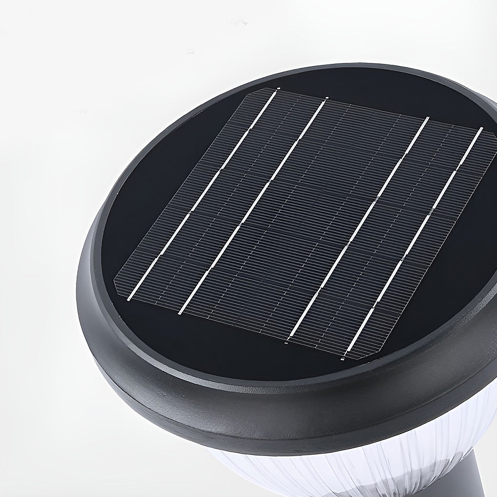 Circular LED Fast Charging Black Contemporary Solar Post Caps Lights Pillar Light, Outdoor Wall Light, detail 11