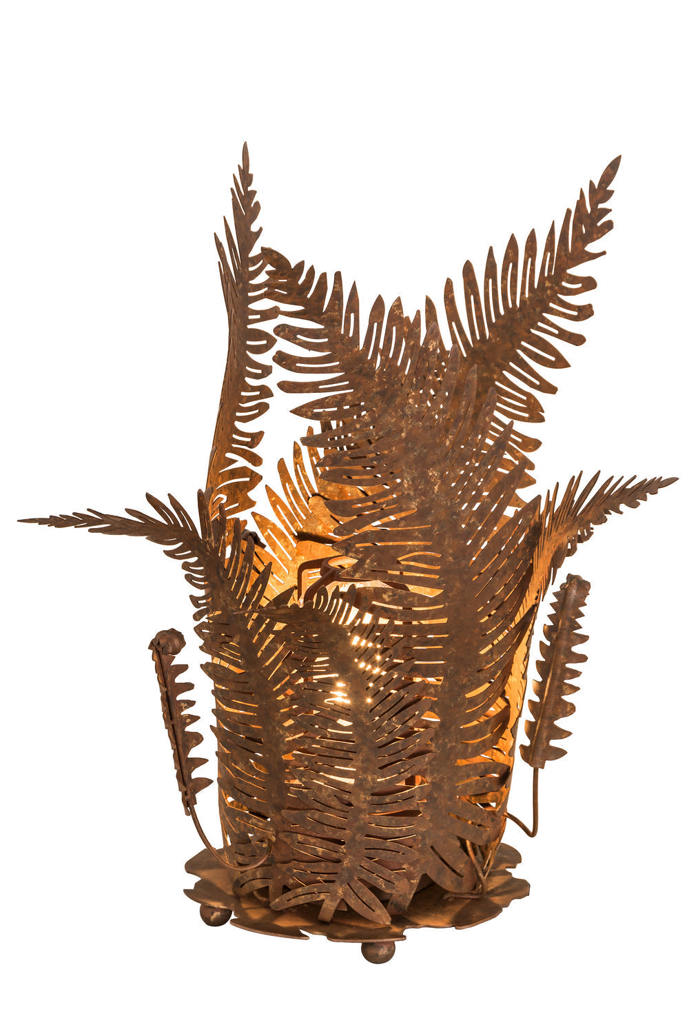 Fern 20 Inch Exterior Table Light 1-Light 20.00" Hand Painted Rust Outdoor Wall Sconce front view
