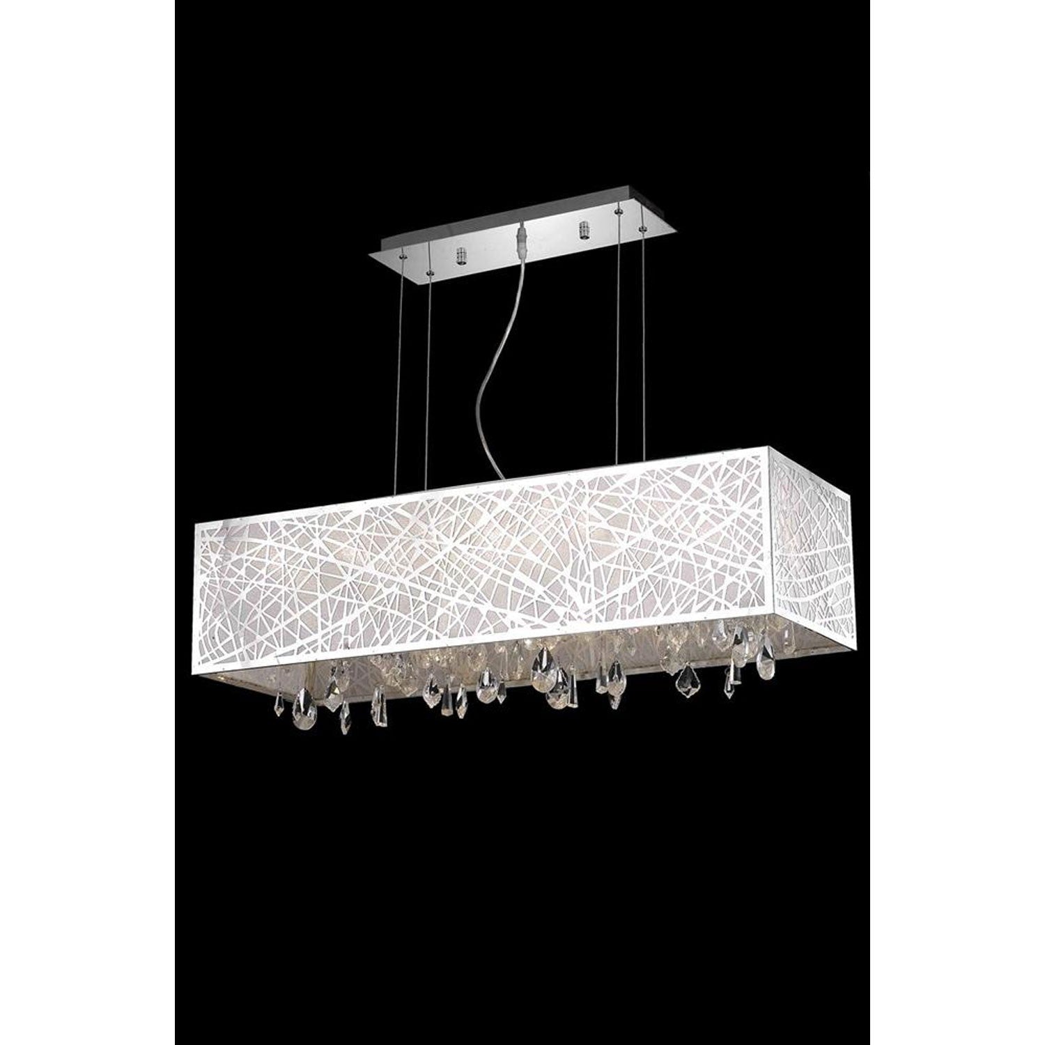 Mirage Chrome Six-Light Pendant with Royal Cut Crystal