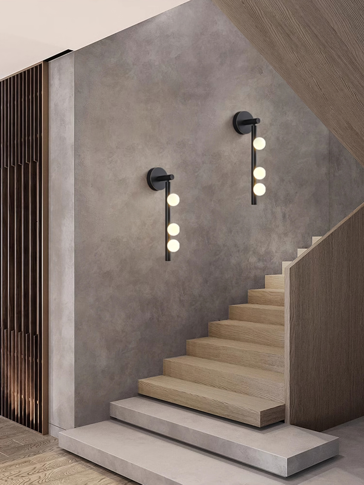 Brass Glass Tube Wall Light - 7 Heads A Φ 4.7 x H 39.4 Brass, Hardwired Wall Sconce, detail 11