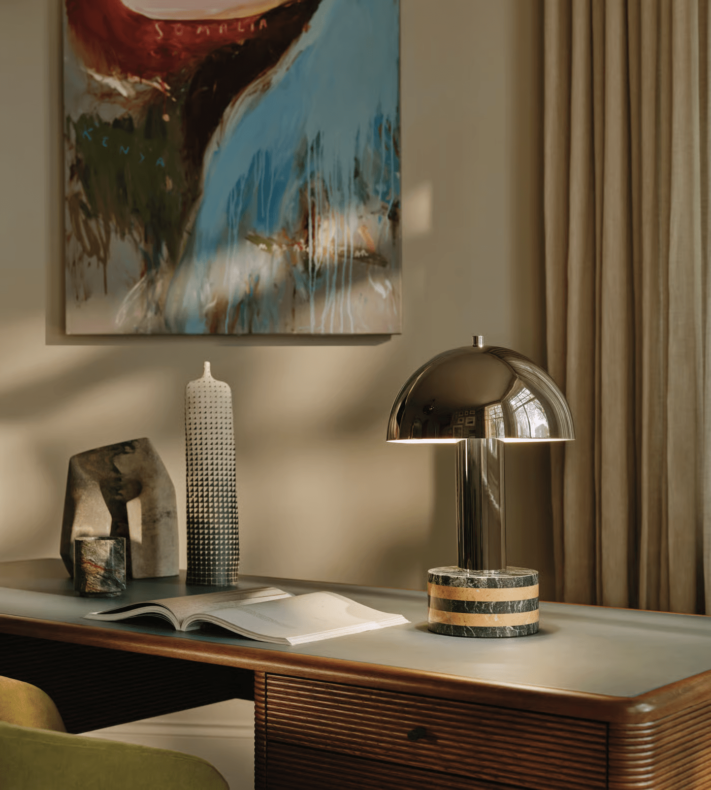 Luno Chrome Table Lamp detail view 24
