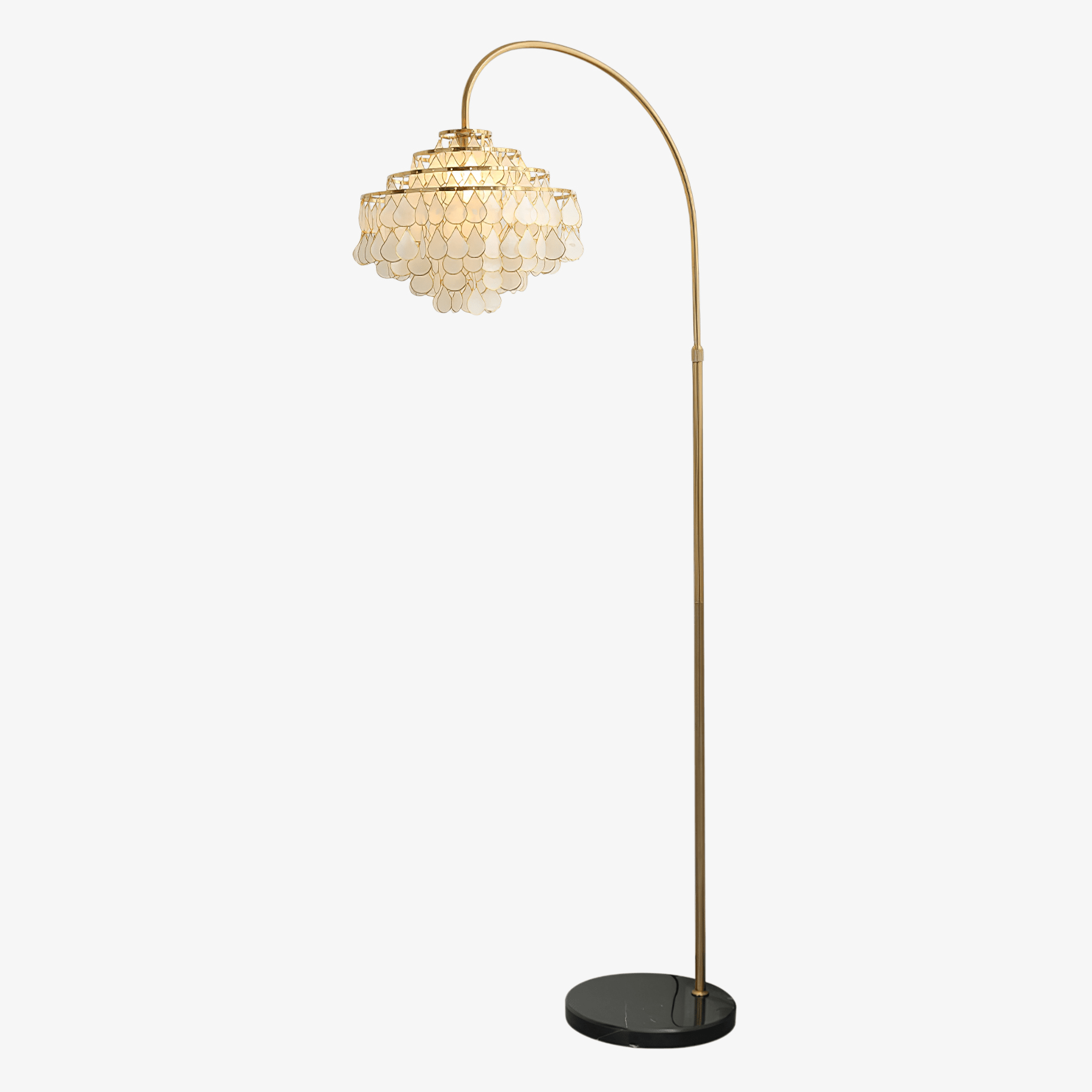 Shells Floor Lamp floor lamp in metal, marble, iron | Tianguang Select
