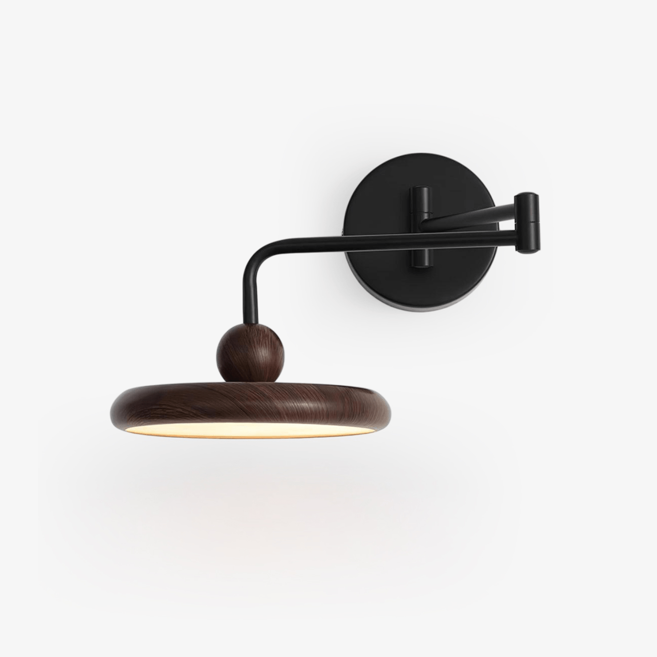 wood wall light shown as a main product image for layered interiors