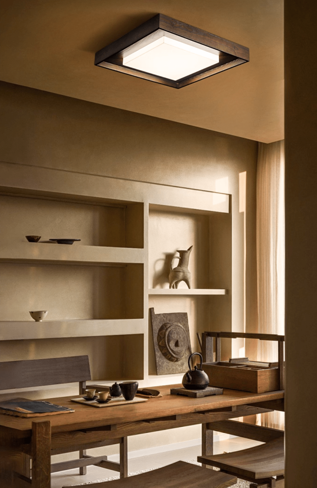 Kurin Wood Frame Ceiling Light detail view 21