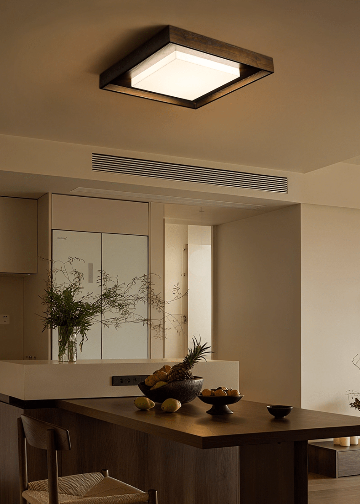 Kurin Wood Frame Ceiling Light detail view 23