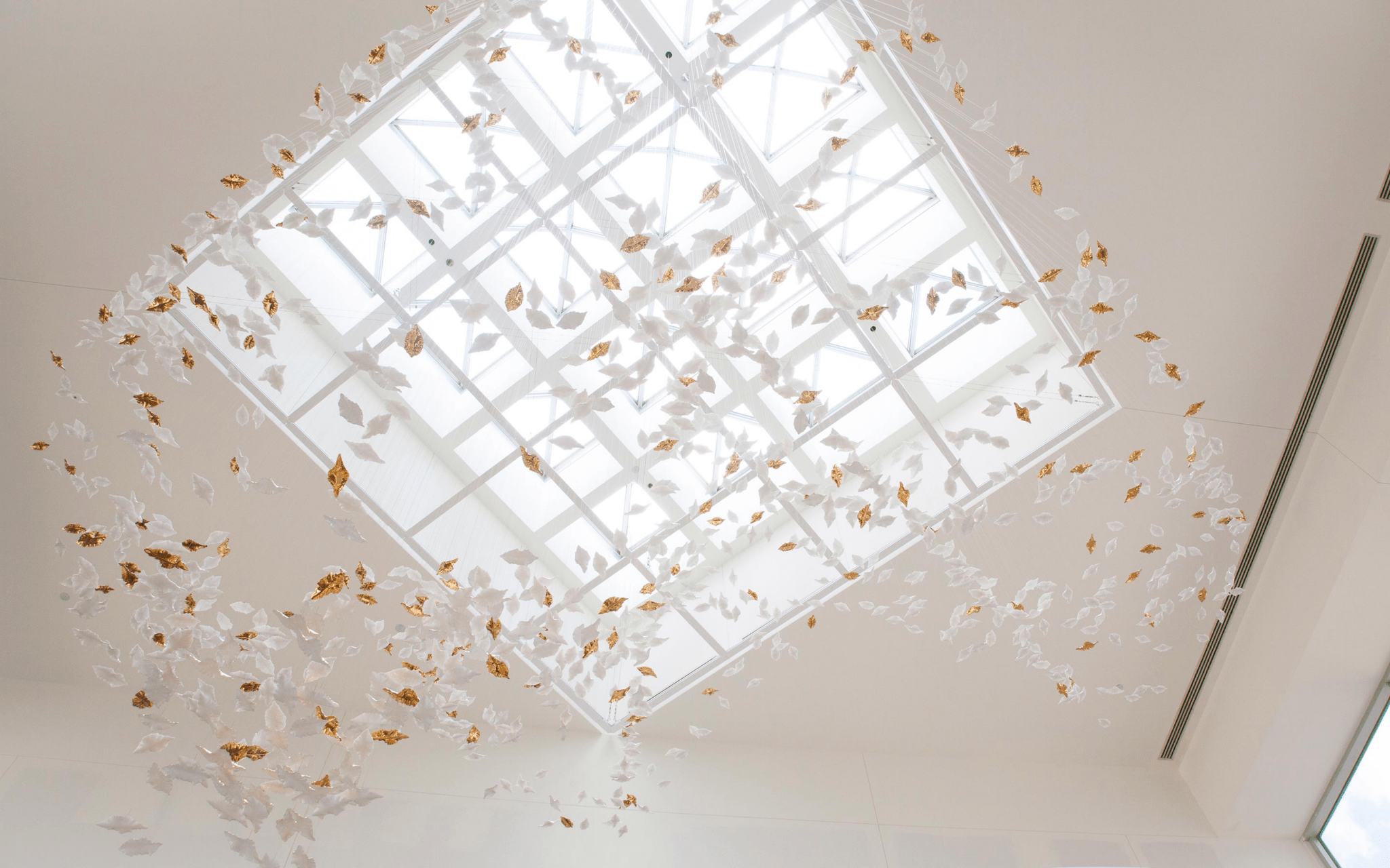 Leaf Twisted Sculptural Customizable Chandelier