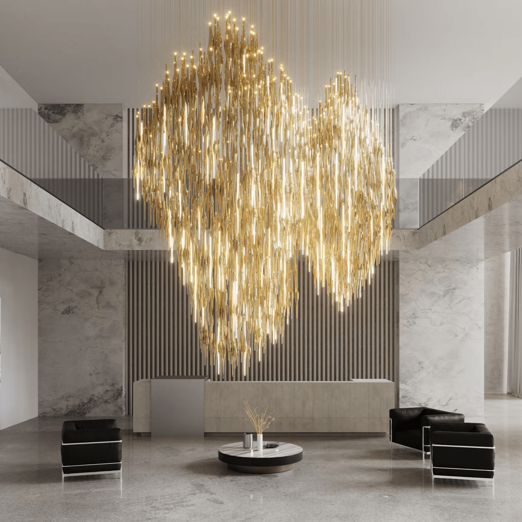 Vitara Glass Drop Customizable Chandelier