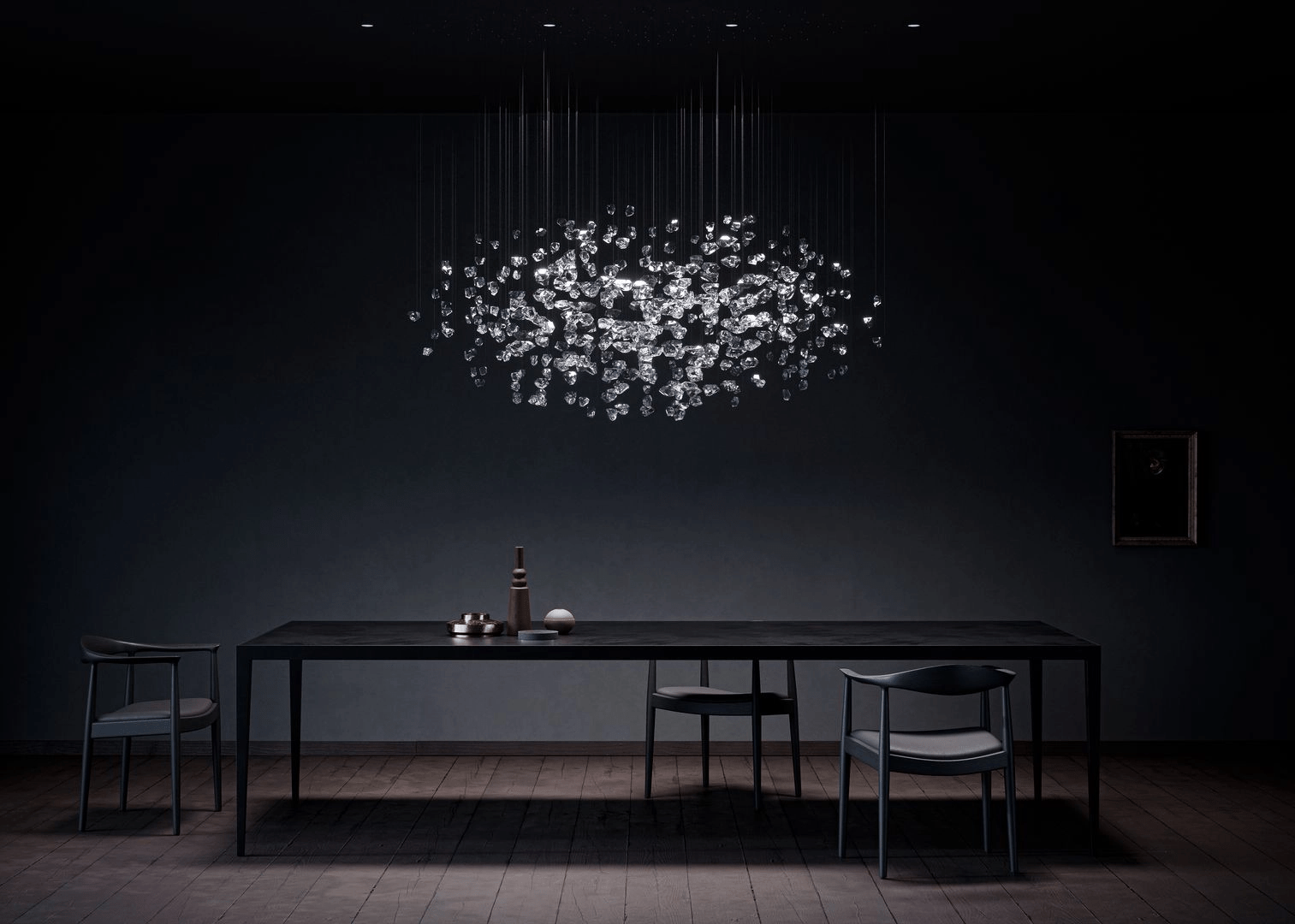 Raw Crystal Customizable Chandelier