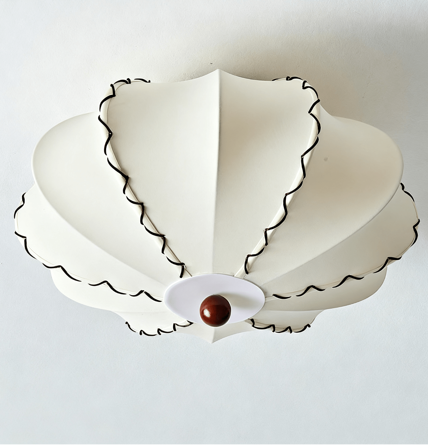 Calloped Edge Fabric Ceiling Light