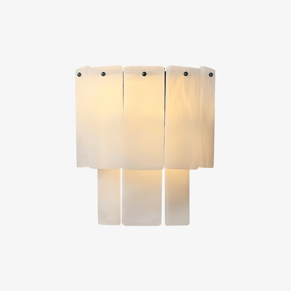 Fractured Alabaster Wall Light - Dia 16cm x W 26cm x H 20cm Metal, Hardwired Wall Sconce, detail 2