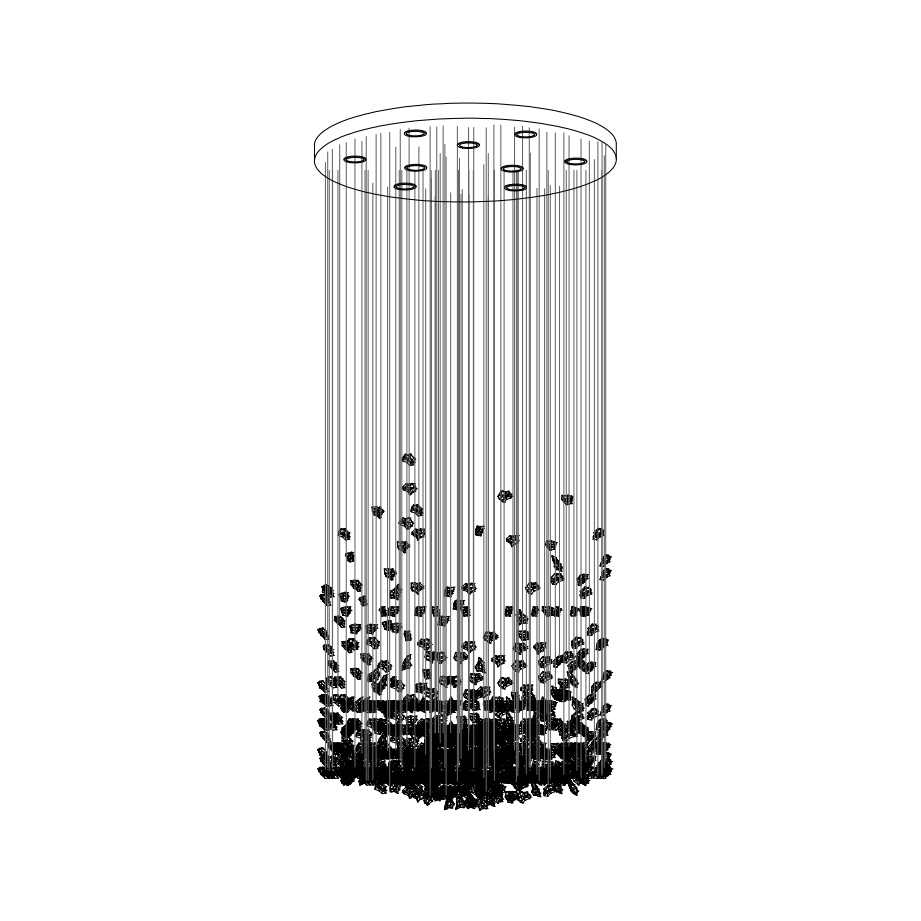 Raw Crystal Customizable Chandelier