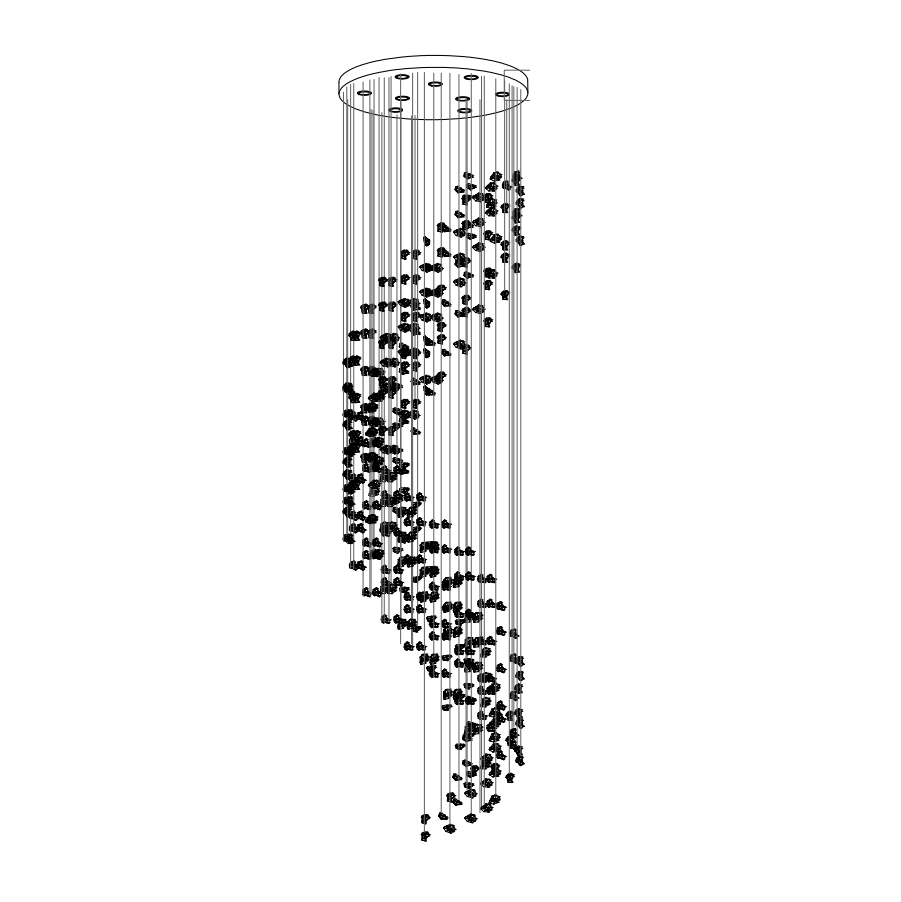 Raw Crystal Customizable Chandelier