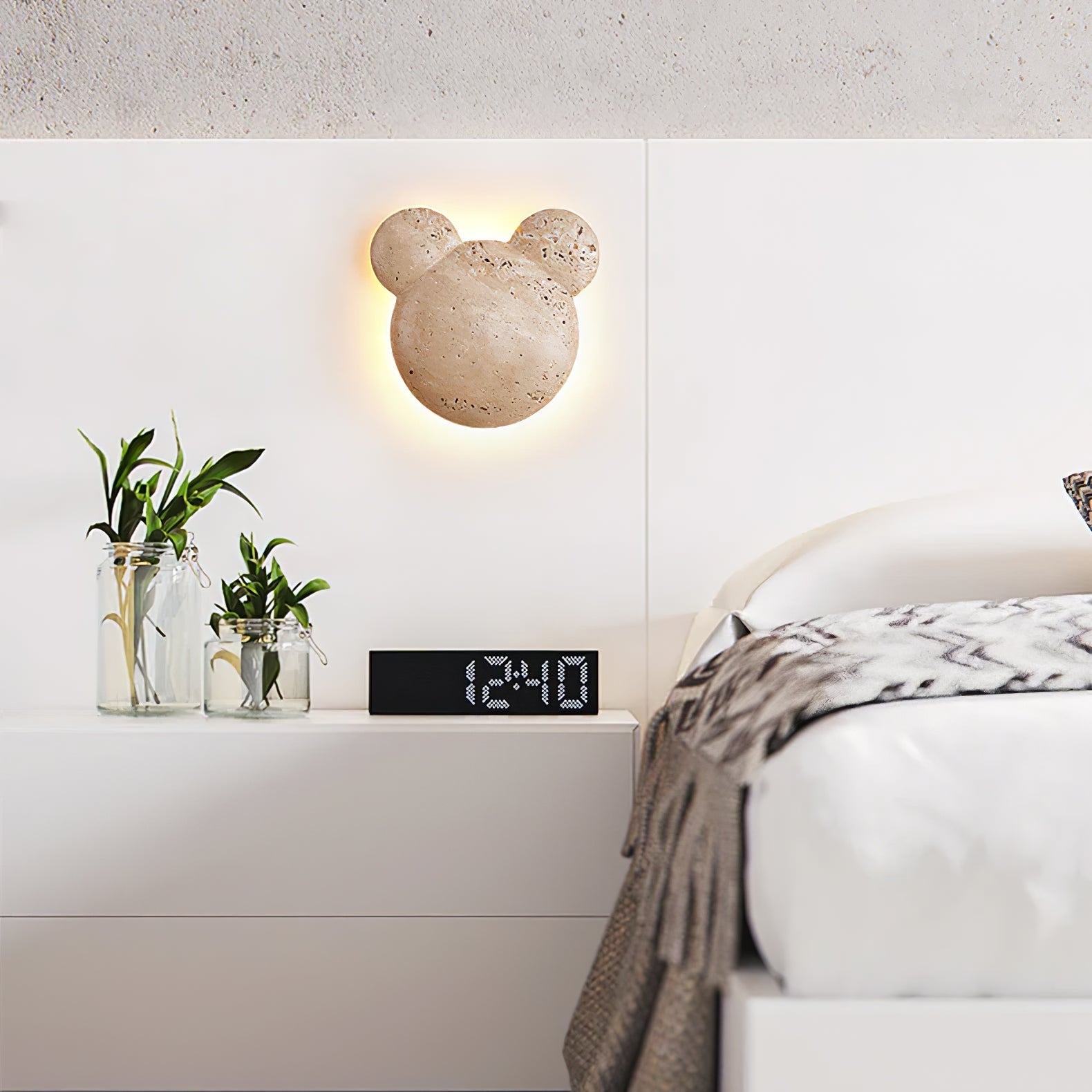 Bearstone Wall Light, Hardwired Wall Sconce, detail 2