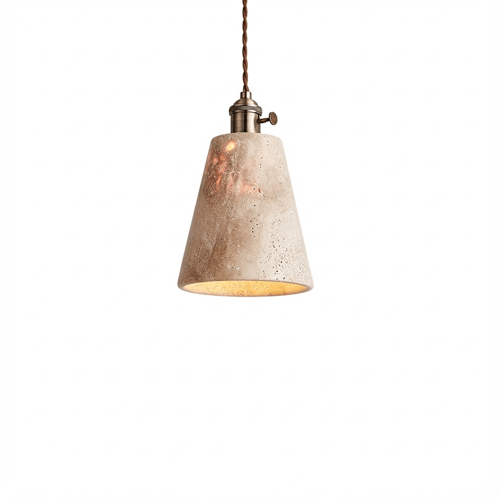 Terraform Travertine Pendant Light