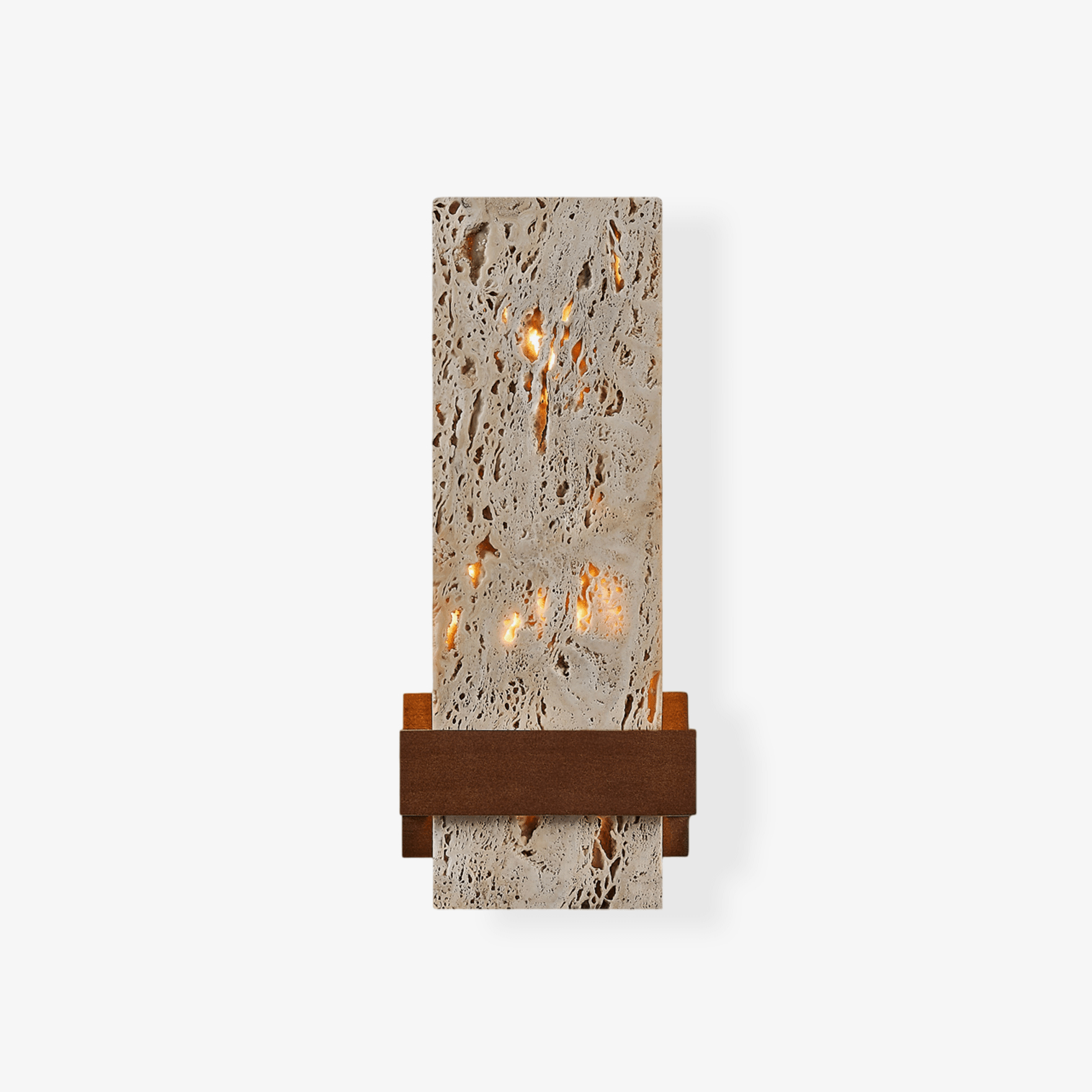 Terra Travertine Wall Light, Hardwired Wall Sconce, detail 17