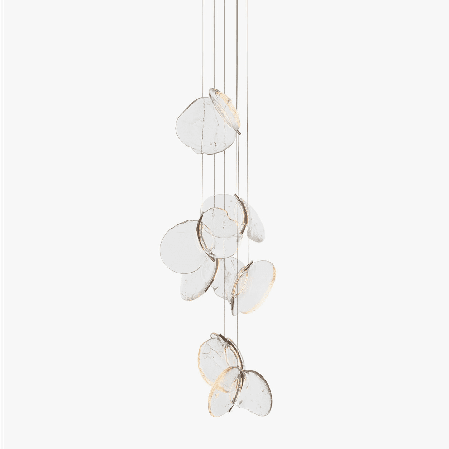 Luminous Glass Petals Chandelier