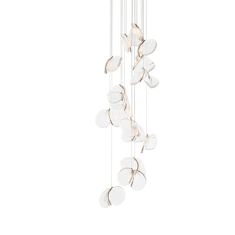 Luminous Glass Petals Chandelier