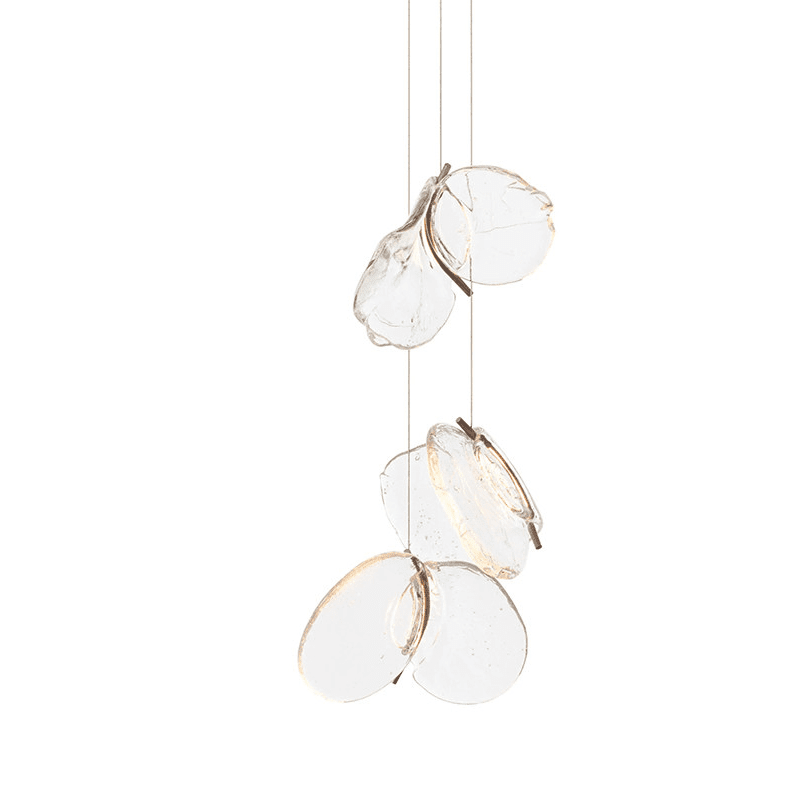 Luminous Glass Petals Chandelier
