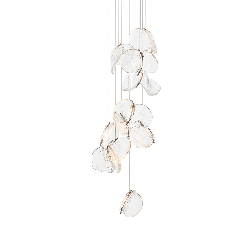 Luminous Glass Petals Chandelier
