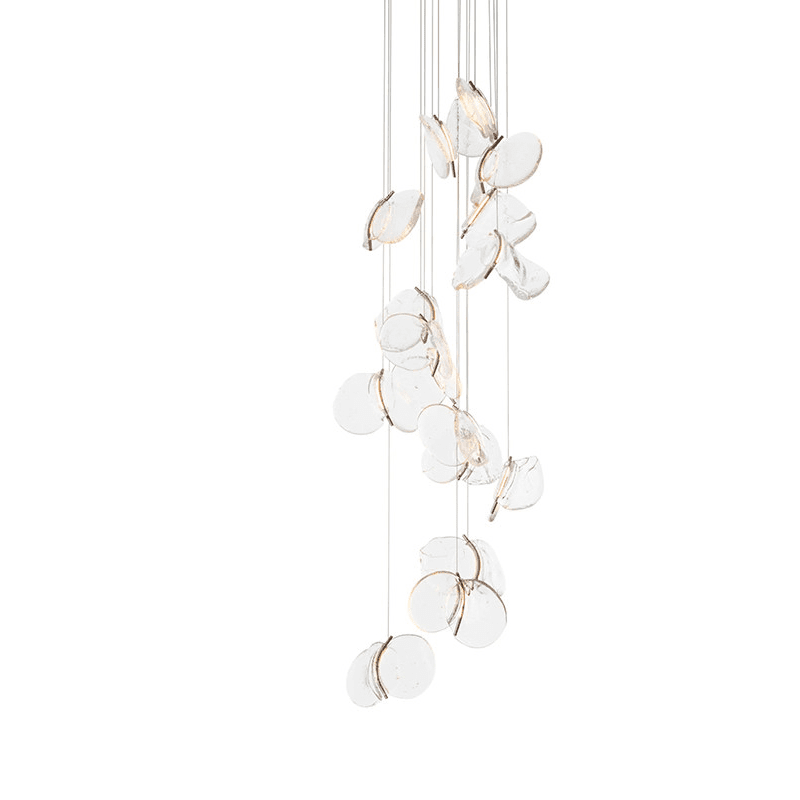 Luminous Glass Petals Chandelier