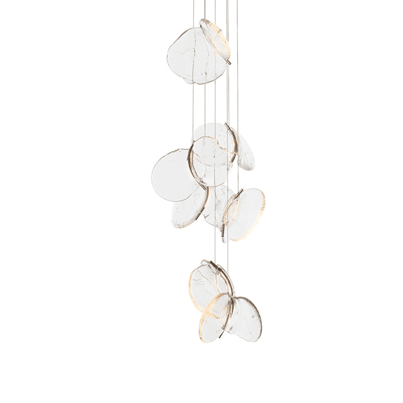 Luminous Glass Petals Chandelier